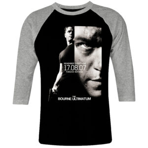 6 I 026 The Bourne Ultimatum raglan t shirt 3 4 cult movie film serie retro vintage tshirts shirt t shirts for men cotton design handmade logo new