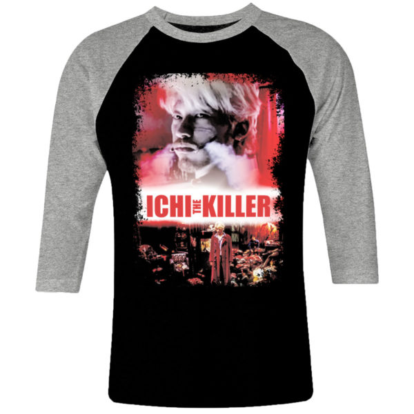 6 I 027 Ichi The Killer raglan t shirt 3 4 cult movie film serie retro vintage tshirts shirt t shirts for men cotton design handmade logo new