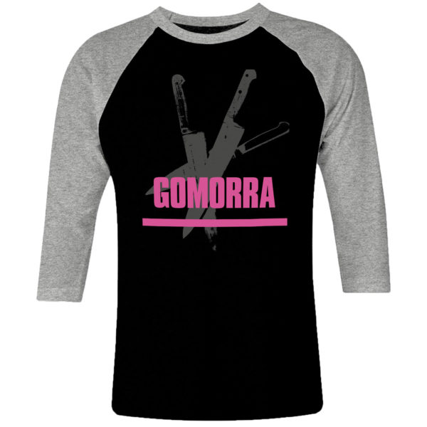 6 I 052 GOMORRA raglan t shirt 3 4 cult movie film serie retro vintage tshirts shirt t shirts for men cotton design handmade logo new