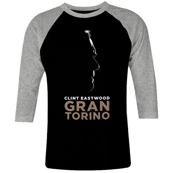 6 I 061 Gran Torino Clint Eastwood raglan t shirt 3 4 cult movie film serie retro vintage tshirts shirt t shirts for men cotton design handmade logo new