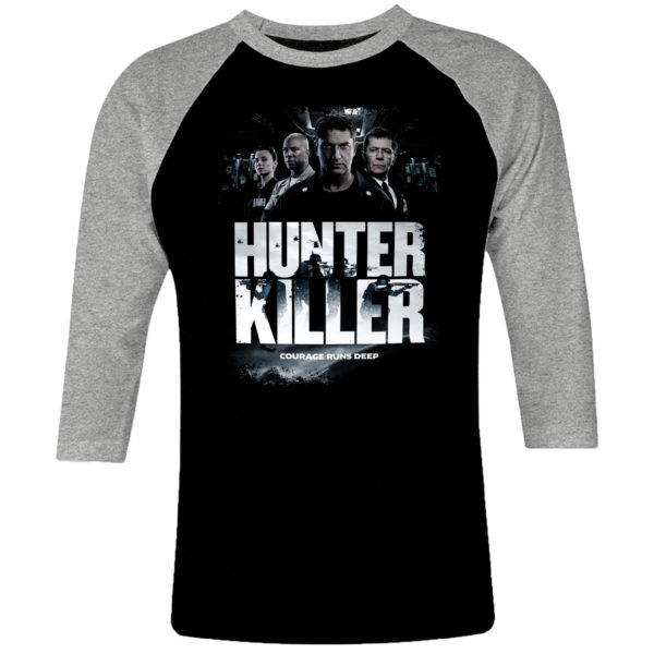 6 I 064 Hunter Killer Gerard Butler Linda Cardellini Gary Oldman raglan t shirt 3 4 cult movie film serie retro vintage tshirts shirt t shirts for men cotton design handmade logo new