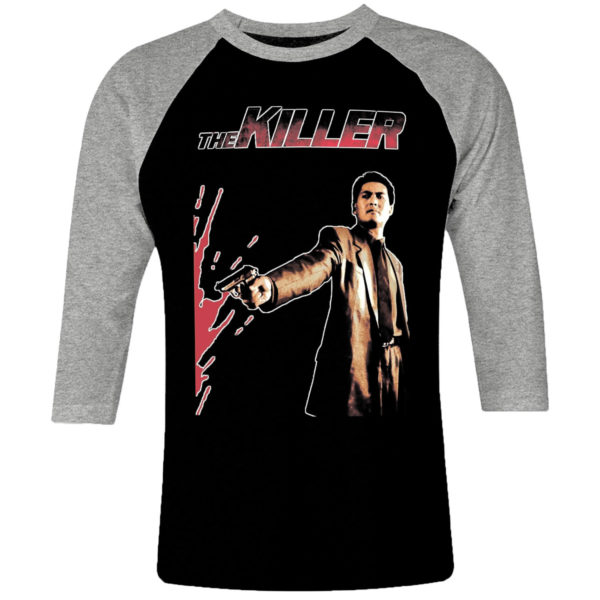 6 I 091 The Killer John Woo Chow Yun Fat Sally Yeh Danny Lee raglan t shirt 3 4 cult movie film serie retro vintage tshirts shirt t shirts for men cotton design handmade logo new