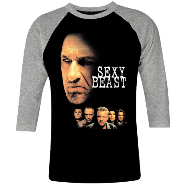 6 I 094 Sexy Beast Ray Winstone Ben Kingsley Ian McShane raglan t shirt 3 4 cult movie film serie retro vintage tshirts shirt t shirts for men cotton design handmade logo new