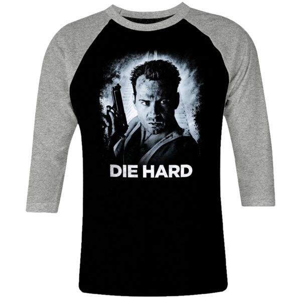 6 I 151 Die Hard Bruce Willis Alan Rickman Bonnie Bedelia raglan t shirt 3 4 cult movie film serie retro vintage tshirts shirt t shirts for men cotton design handmade logo new