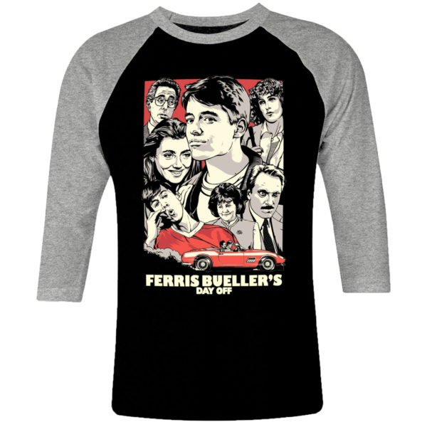 6 I 155 Ferris Bueller Jennifer Aniston Charlie Schlatter raglan t shirt 3 4 cult movie film serie retro vintage tshirts shirt t shirts for men cotton design handmade logo new