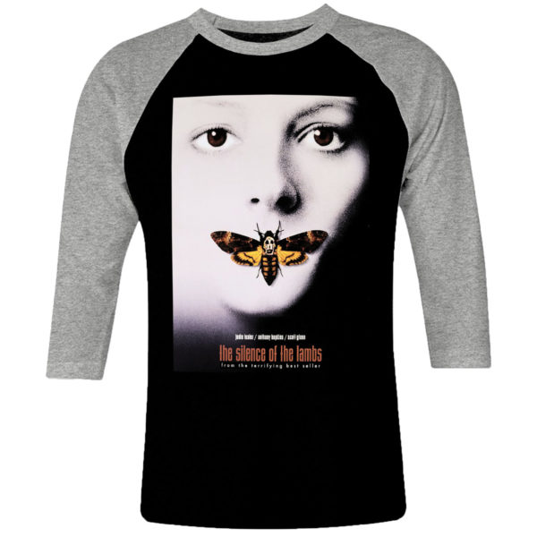 6 I 160 The Silence Of The Lambs raglan t shirt 3 4 cult movie film serie retro vintage tshirts shirt t shirts for men cotton design handmade logo new