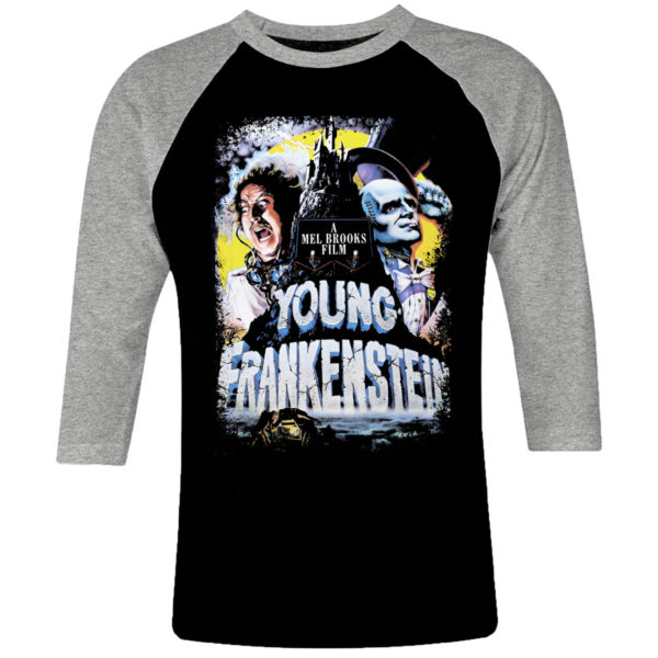 6 I 164 Young Frankenstein Mel Brooks raglan t shirt 3 4 cult movie film serie retro vintage tshirts shirt t shirts for men cotton design handmade logo new