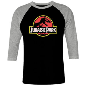 6 I 176 Jurassic Park Steven Spielberg raglan t shirt 3 4 cult movie film serie retro vintage tshirts shirt t shirts for men cotton design handmade logo new
