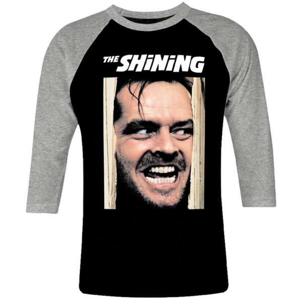 6 I 190 THE SHINING Jack Nicholson Stanley Kubrick raglan t shirt 3 4 cult movie film serie retro vintage tshirts shirt t shirts for men cotton design handmade logo new