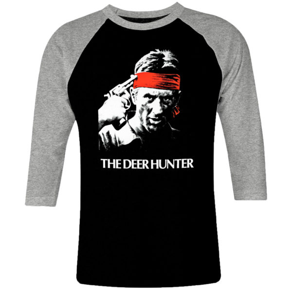 6 I 208 The Deer Hunter Robert De Niro Christopher Walken raglan t shirt 3 4 cult movie film serie retro vintage tshirts shirt t shirts for men cotton design handmade logo new