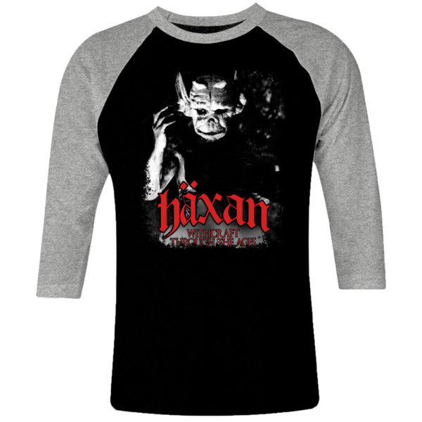 6 I 228 Haxan Witchcraft Through The Ages Benjamin Christensen raglan t shirt 3 4 cult movie film serie retro vintage tshirts shirt t shirts for men cotton design handmade logo new