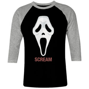 6 I 262 SCREAM slasher horror Courteney Cox raglan t shirt 3 4 cult movie film serie retro vintage tshirts shirt t shirts for men cotton design handmade logo new