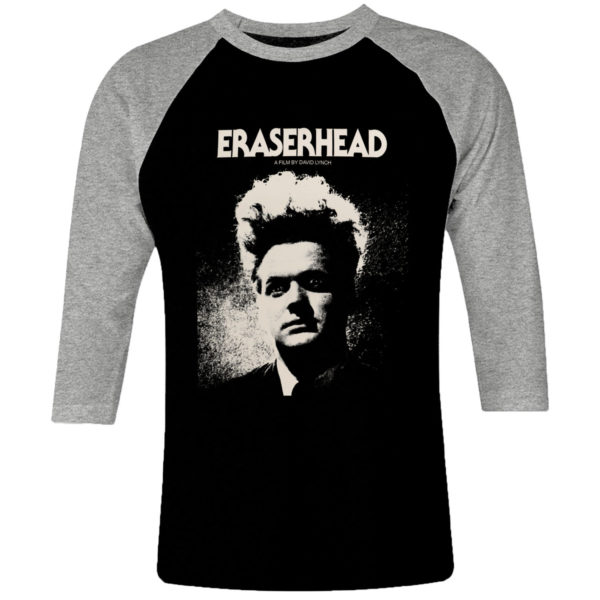 6 I 264 ERASERHEAD horror David Lynch raglan t shirt 3 4 cult movie film serie retro vintage tshirts shirt t shirts for men cotton design handmade logo new