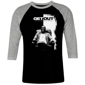 6 I 284 Get Out raglan t shirt 3 4 cult movie film serie retro vintage tshirts shirt t shirts for men cotton design handmade logo new