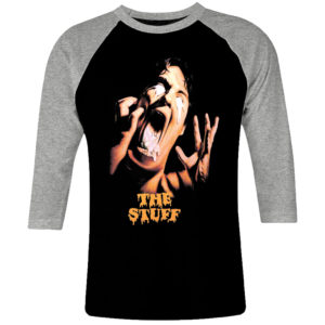 6 I 296 The Stuff raglan t shirt 3 4 cult movie film serie retro vintage tshirts shirt t shirts for men cotton design handmade logo new