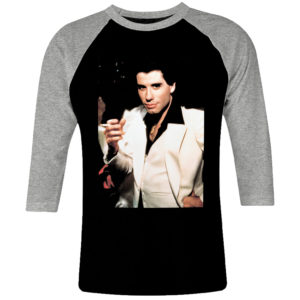 6 I 332 John Travolta raglan t shirt 3 4 cult movie film serie retro vintage tshirts shirt t shirts for men cotton design handmade logo new