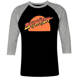 6 I 350 Baywatch raglan t shirt 3 4 cult movie film serie retro vintage tshirts shirt t shirts for men cotton design handmade logo new