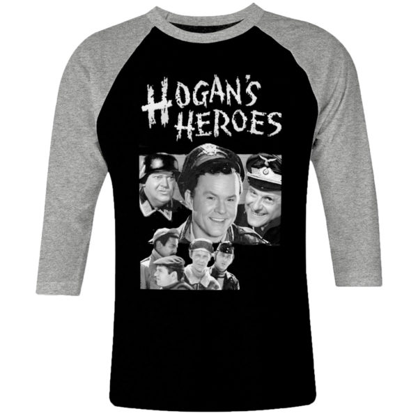 6 I 359 Hogans Heroes Robert Clary Bob Crane Papa Schultz raglan t shirt 3 4 cult movie film serie retro vintage tshirts shirt t shirts for men cotton design handmade logo new