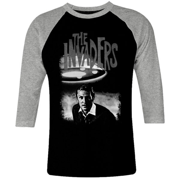 6 I 371 The Invaders 1967 68 Roy Thinnes Kent Smith raglan t shirt 3 4 cult movie film serie retro vintage tshirts shirt t shirts for men cotton design handmade logo new