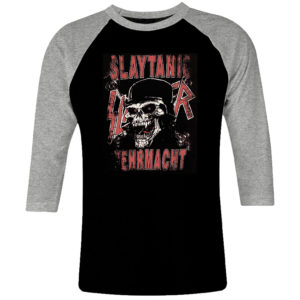 1 I 002 Slayer Slaytanic Wehrmacht 1988 raglan t shirt 3 4 sleeve rock band metal retro punk vintage concert cotton design handmade logo new