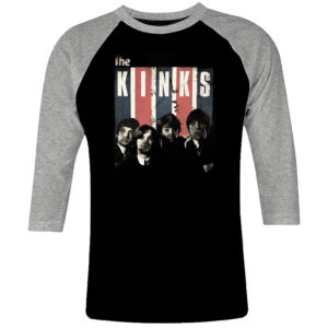 1 I 010 The Kinks 60s Davies raglan t shirt 3 4 sleeve rock band metal retro punk vintage concert cotton design handmade logo new