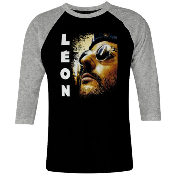 6 I 093 LEON THE PROFESSIONAL Jean Reno Luc Besson Jean Reno raglan t shirt 3 4 cult movie film serie retro vintage tshirts shirt t shirts for men cotton design handmade logo new