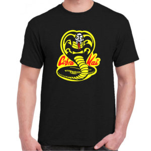 6CP A 001 Cobra Kai Logo t shirt Karate Kid cult movie film serie retro vintage tshirts shirt t shirts for men cotton design handmade logo new