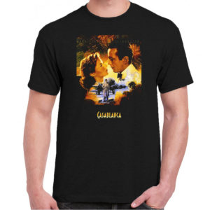 6CP A 007 CASABLANCA t shirt Bogart Bergman cult movie film serie retro vintage tshirts shirt t shirts for men cotton design handmade logo new