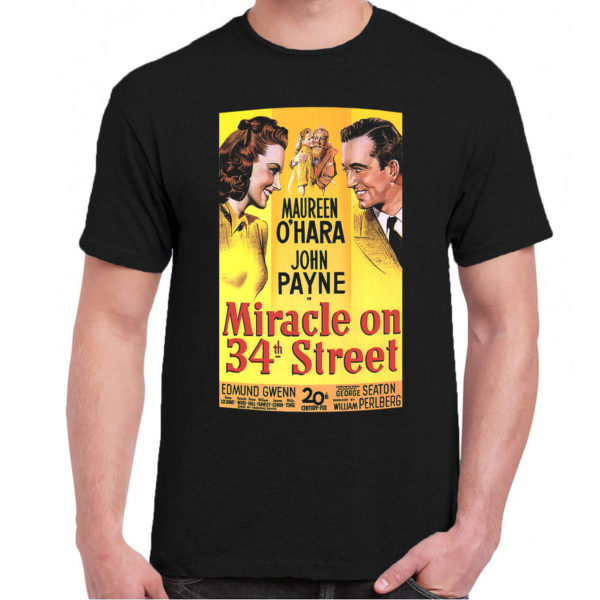 6CP A 015 Miracle on 34th Street t shirt 1947 cult movie film serie retro vintage tshirts shirt t shirts for men cotton design handmade logo new