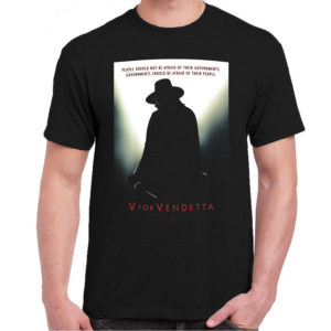 6CP A 022 V for Vendetta t shirt Afraid of cult movie film serie retro vintage tshirts shirt t shirts for men cotton design handmade logo new