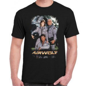 6CP A 041 AIRWOLF Serie t shirt 1984 Helicopter cult movie film serie retro vintage tshirts shirt t shirts for men cotton design handmade logo new