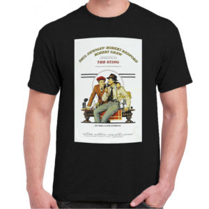 6CP A 067 THE STING t shirt Paul Newman Robert Redford cult movie film serie retro vintage tshirts shirt t shirts for men cotton design handmade logo new