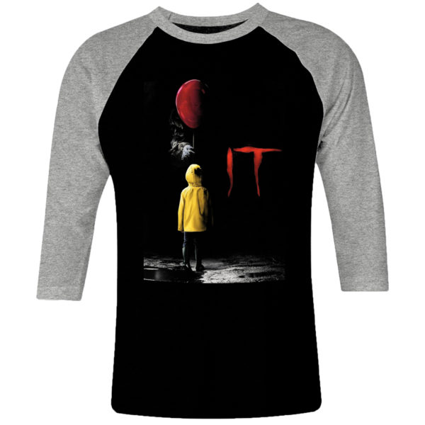 6CP I 010 IT You ll Float Too raglan t shirt 3 4 sleeve horror cult movie film serie retro vintage tshirts shirt t shirts for men cotton design handmade logo new