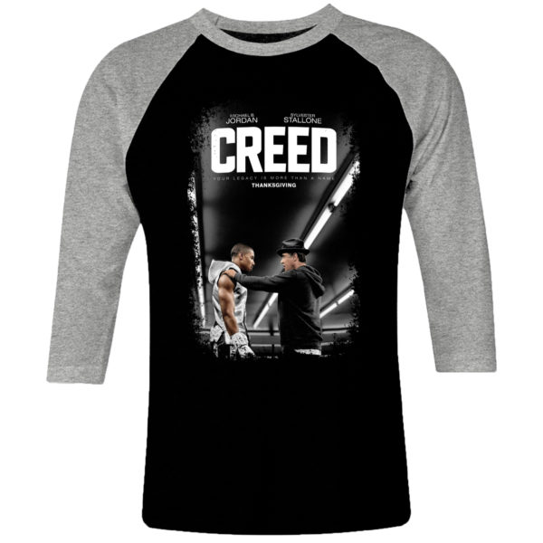 6CP I 037 CREED raglan t shirt 3 4 sleeve cult movie film serie retro vintage tshirts shirt t shirts for men cotton design handmade logo new