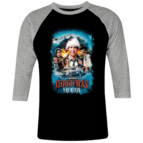 6CP I 040 National Lampoon s Christmas Vacation raglan t shirt 3 4 sleeve 1989 cult movie film serie retro vintage tshirts shirt t shirts for men cotton design handmade logo new