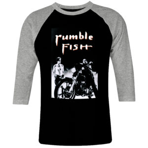 6CP I 065 Rumble Fish raglan t shirt 3 4 sleeve cult movie film serie retro vintage tshirts shirt t shirts for men cotton design handmade logo new