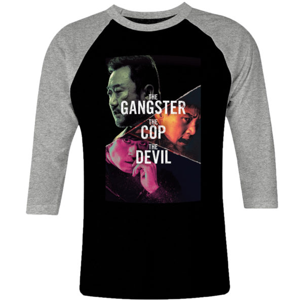 6CP I 077 The Gangster The Cop The Devil raglan t shirt 3 4 sleeve Korean cult movie film serie retro vintage tshirts shirt t shirts for men cotton design handmade logo new