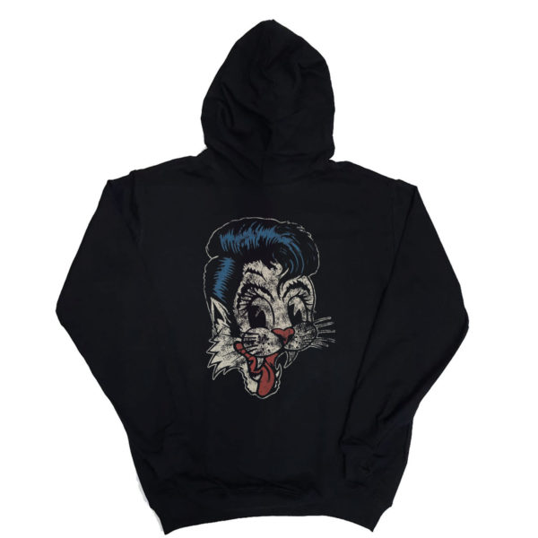 1 P 040 The Stray Cats logo Setzer hoodie long sleeve sweatshirt hood print custom personalization rock punk metal band metal retro vintage concert cotton handmade new