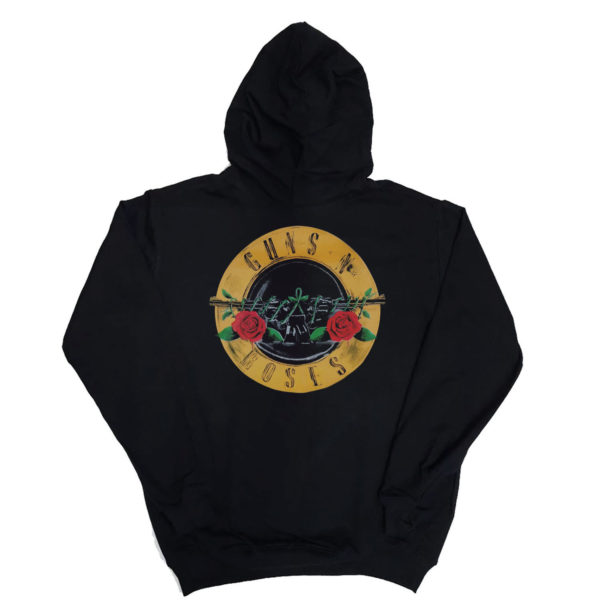 1 P 043 Guns N Roses logo hoodie long sleeve sweatshirt hood print custom personalization rock punk metal band metal retro vintage concert cotton handmade new