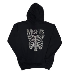 1 P 066 Misfits skeleton glenn Danzig hoodie long sleeve sweatshirt hood print custom personalization rock punk metal band metal retro vintage concert cotton handmade new