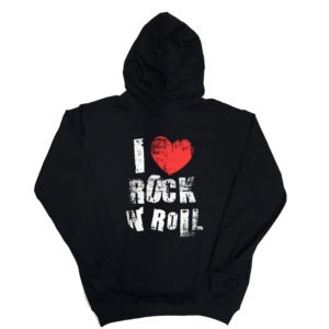 1 P 144 I love Rock N Roll hoodie long sleeve sweatshirt hood print custom personalization rock punk metal band metal retro vintage concert cotton handmade new