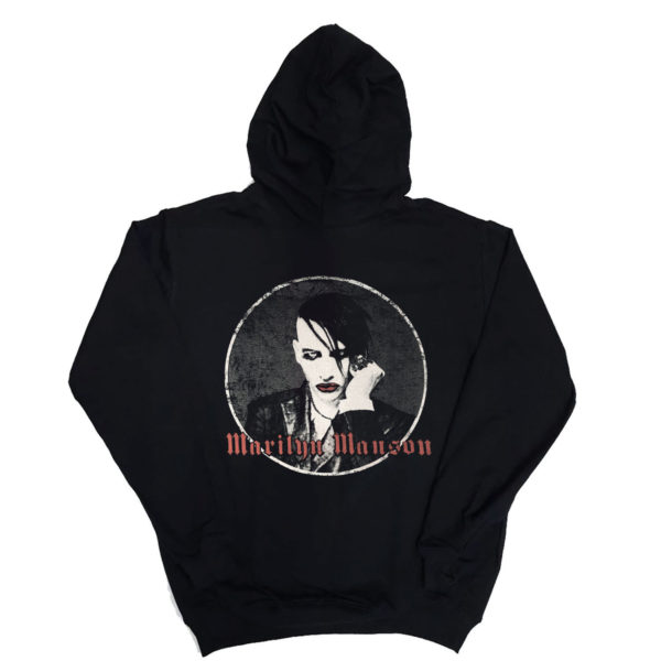 1 P 167 Marilyn Manson hoodie long sleeve sweatshirt hood print custom personalization rock punk metal band metal retro vintage concert cotton handmade new