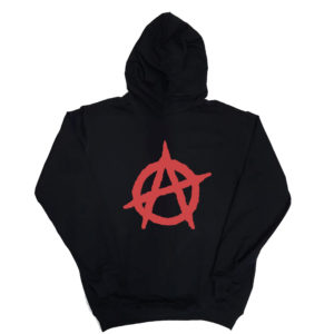 1 P 205 Anarchist symbol Circle A hoodie long sleeve sweatshirt hood print custom personalization rock punk metal band metal retro vintage concert cotton handmade new